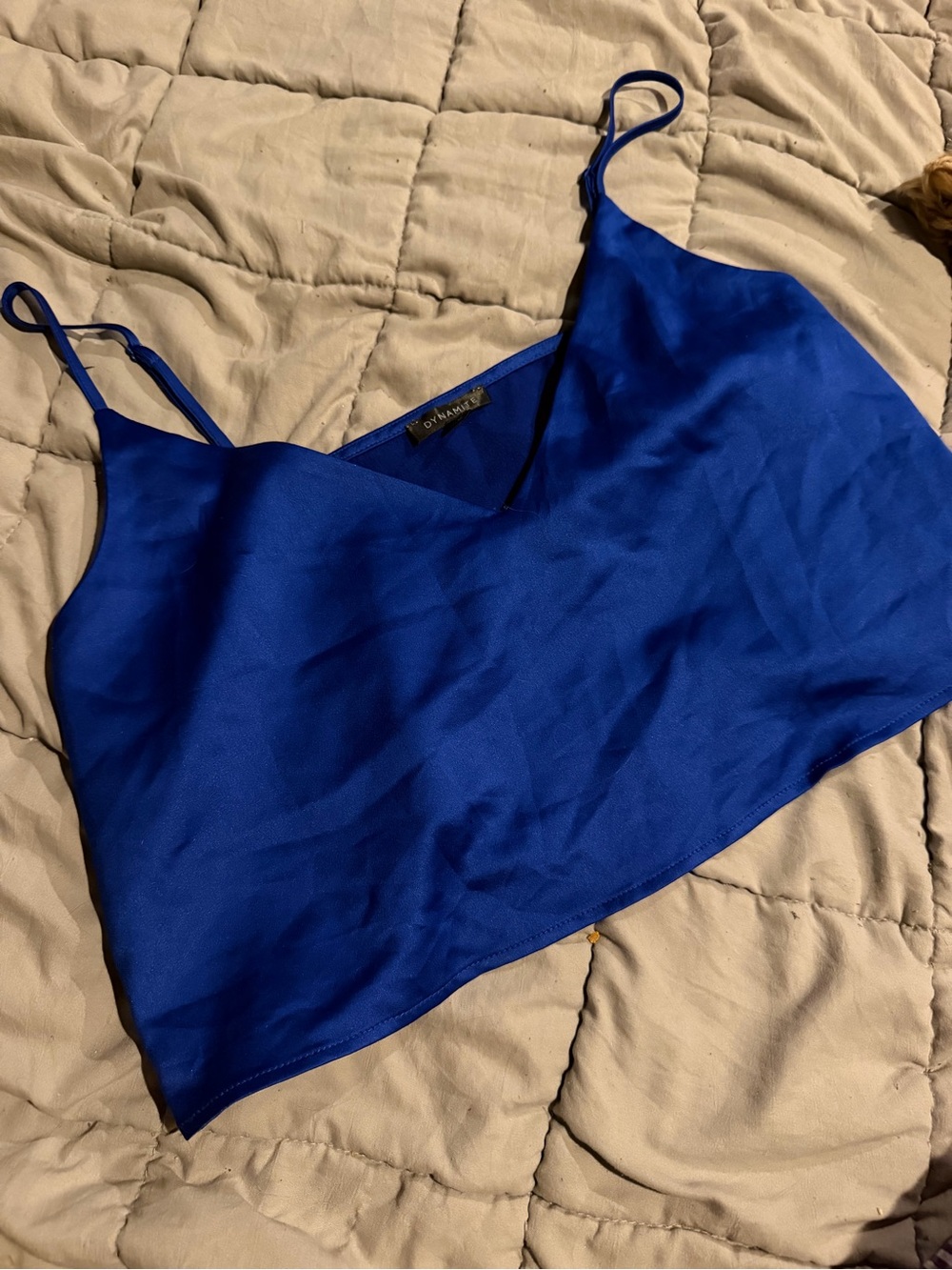 Dynamite Royal Blue Satin Camisole